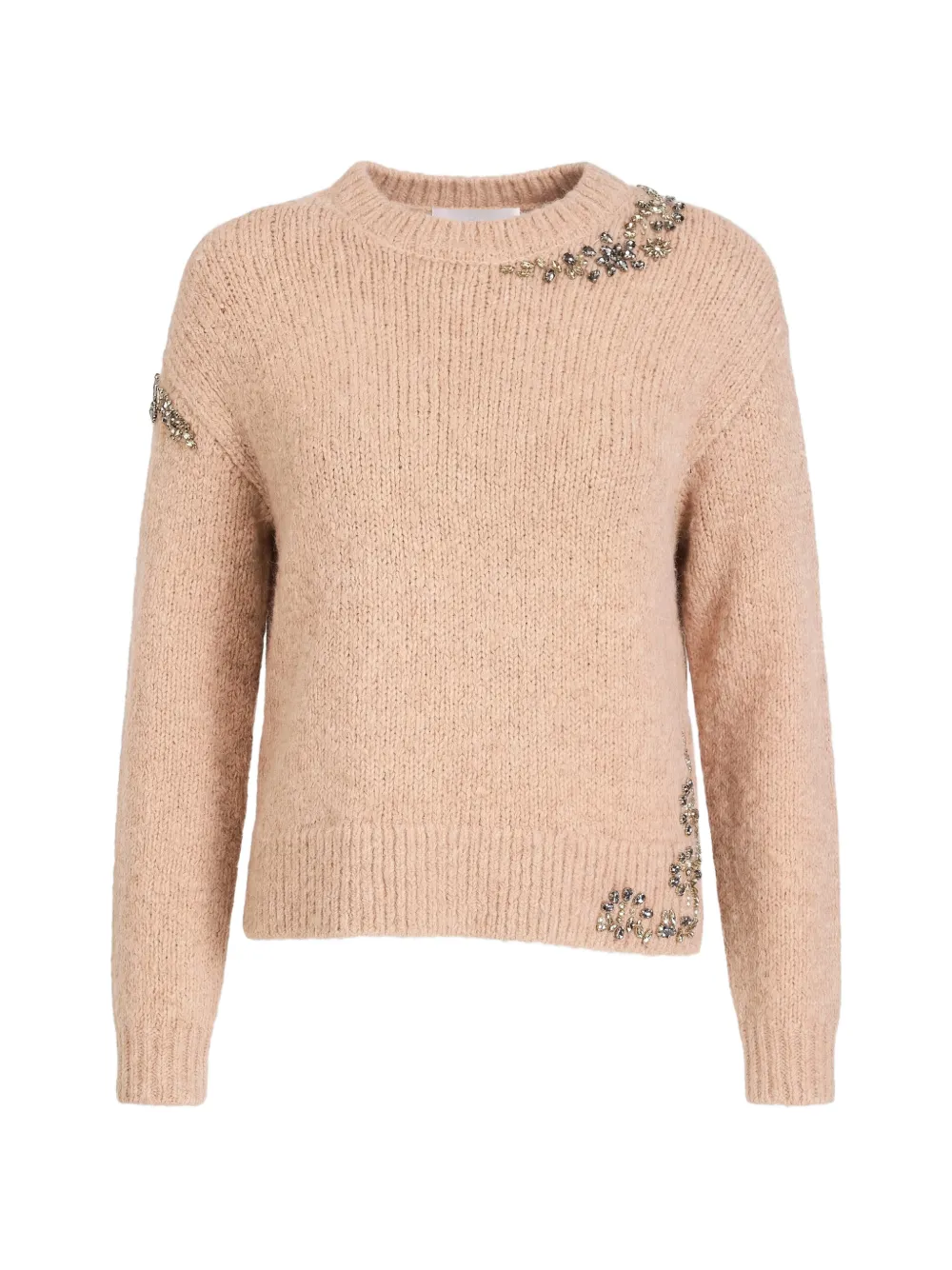 Cinq A Sept Lilliana crystal-embellished sweater - Rosa