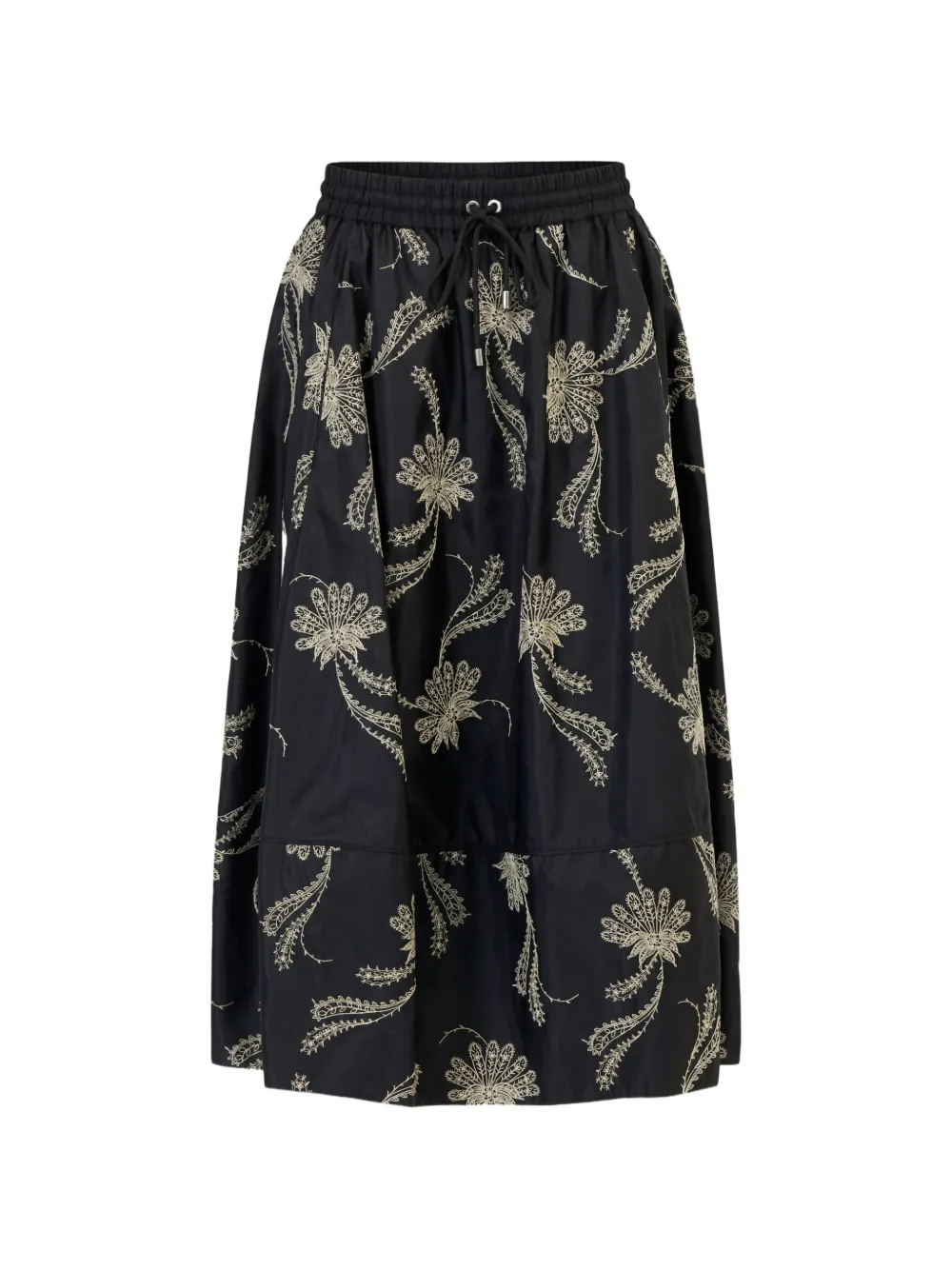 Cinq A Sept Sirani Paisley Fan Midirock - Schwarz