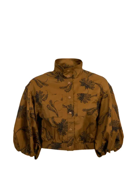 Cinq A Sept Iggy paisley-embroidered cropped jacket