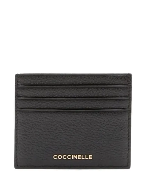 Coccinelle Metallic grained leather card holder