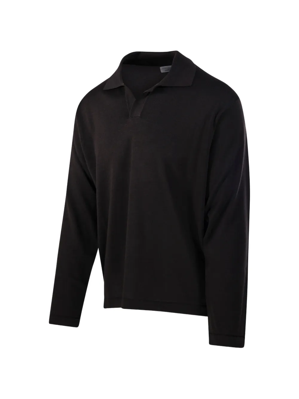 Roberto Collina polo-collar long-sleeve sweater Zwart