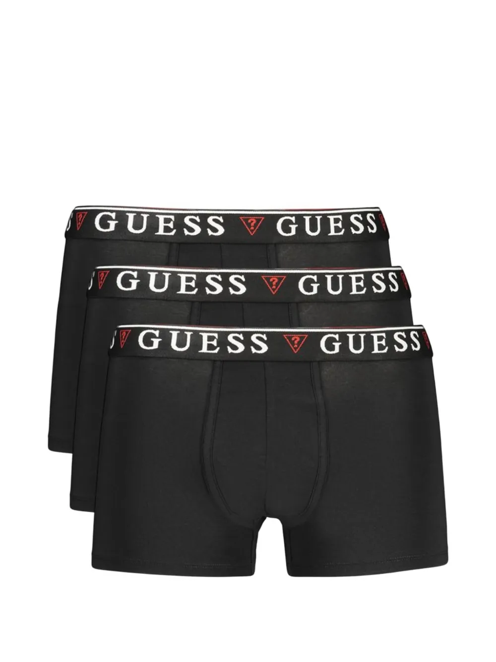 GUESS USA logo-waistband cotton boxers (set of three) - Nero
