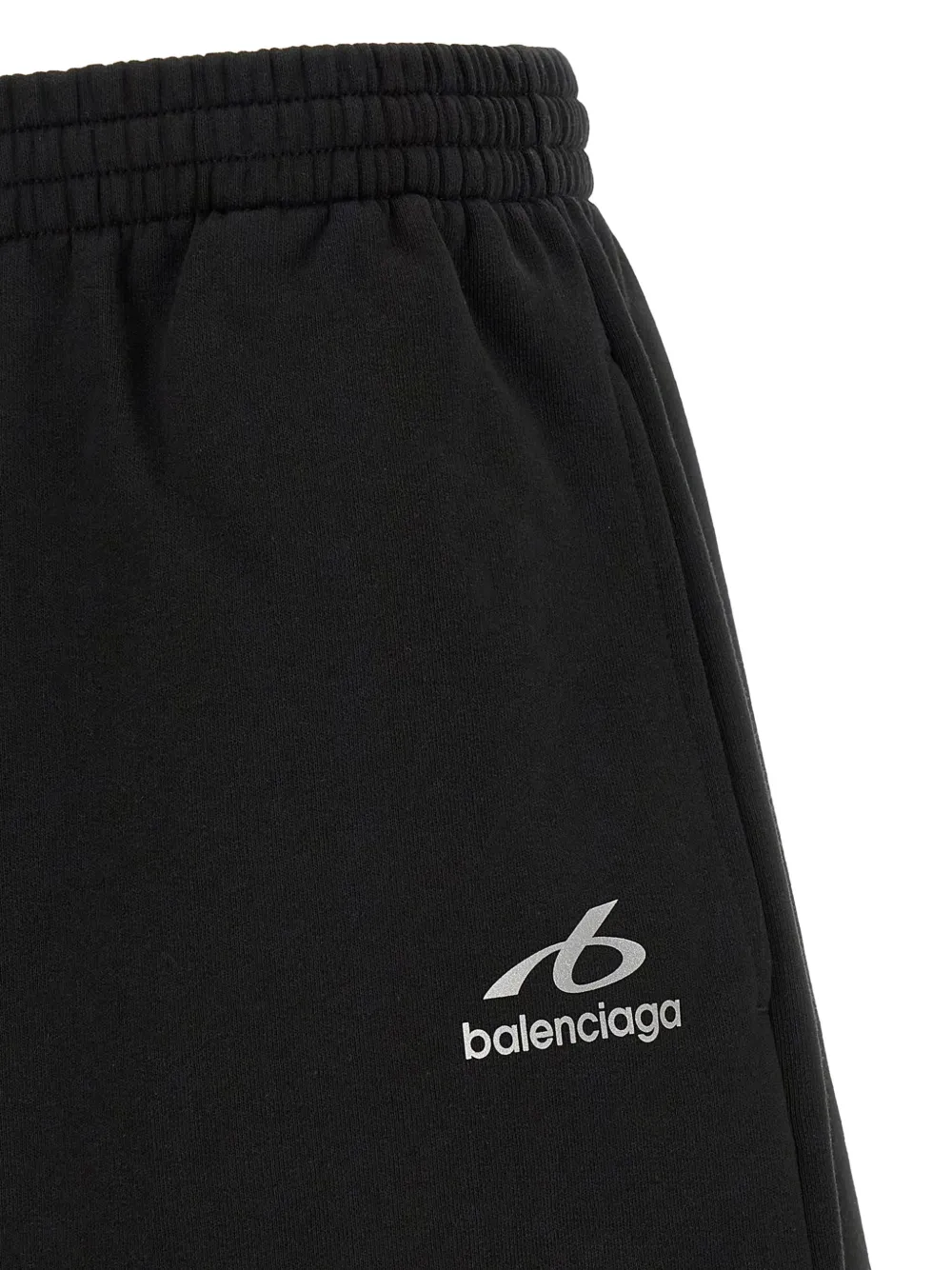 Balenciaga logo-print jersey shorts Zwart
