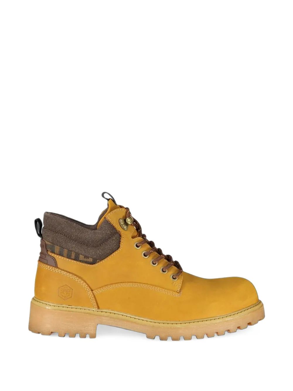 LUMBERJACK lace-up leather boots - Jaune