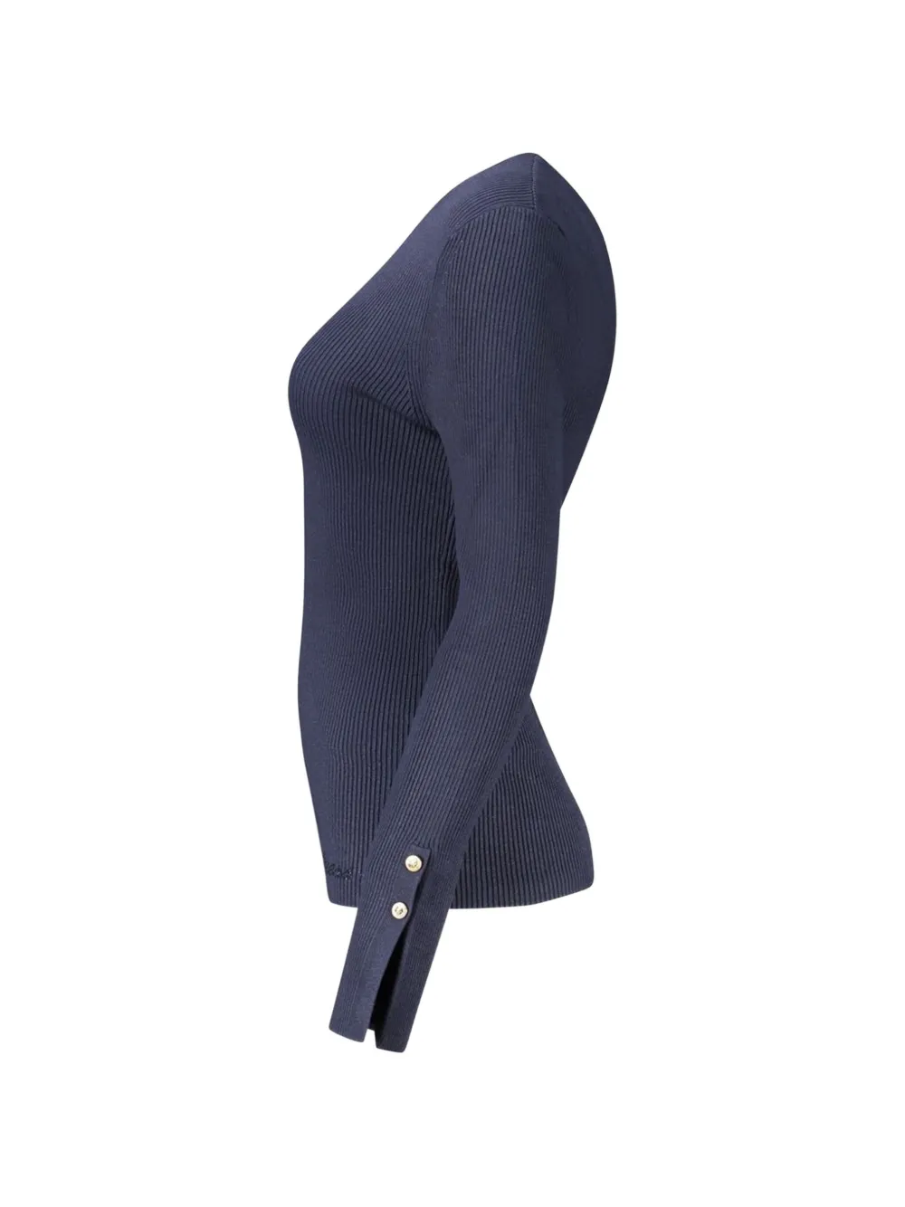 GUESS USA ribbed-knit button-cuff sweater Blauw