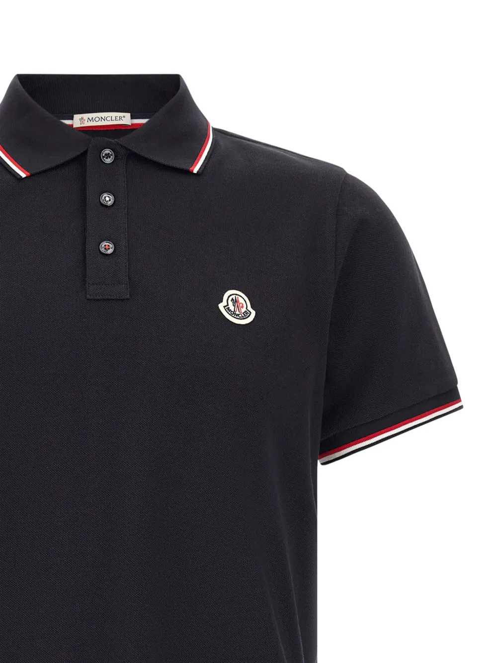 Moncler Poloshirt met logopatch Blauw