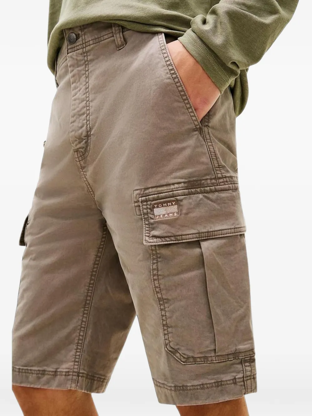 Tommy Jeans Otis recycled-cotton cargo shorts Beige