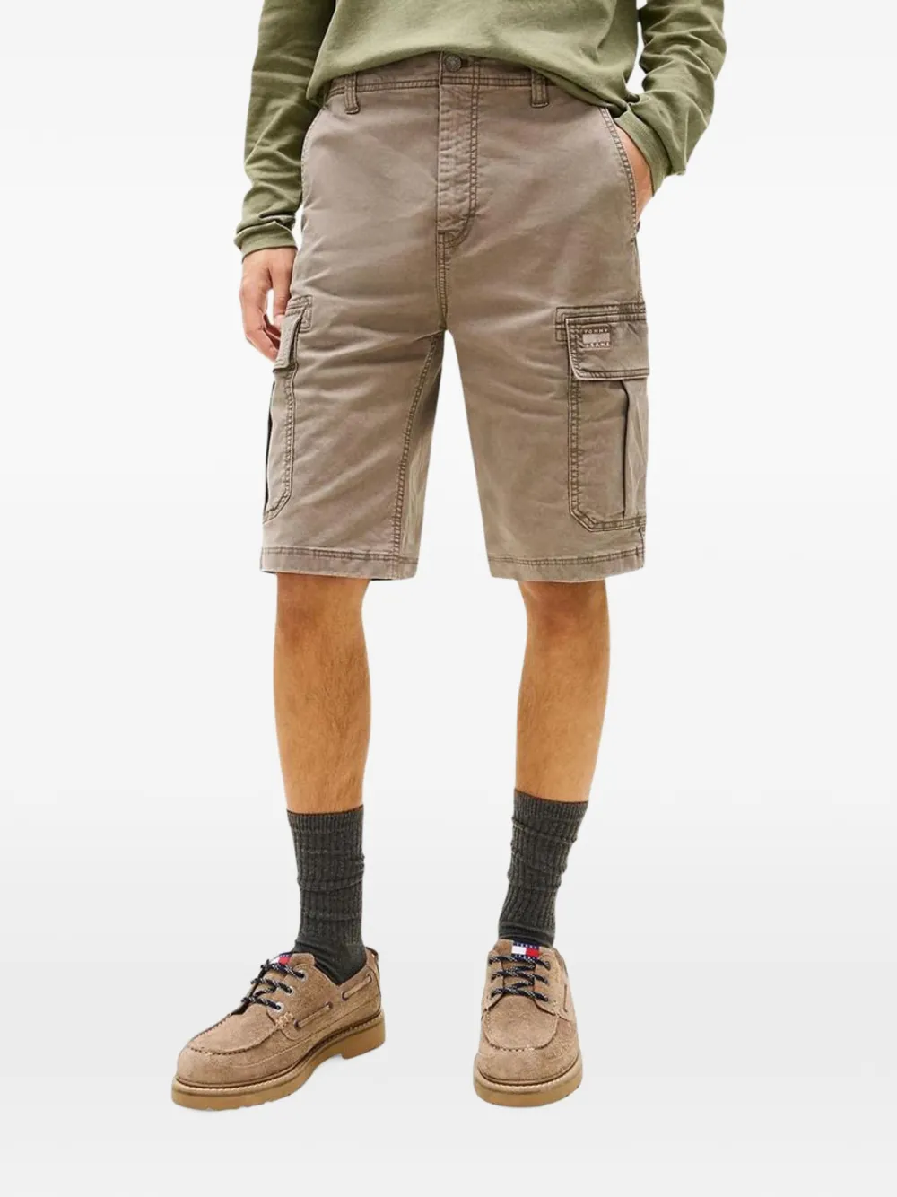 Tommy Jeans Otis recycled-cotton cargo shorts Beige