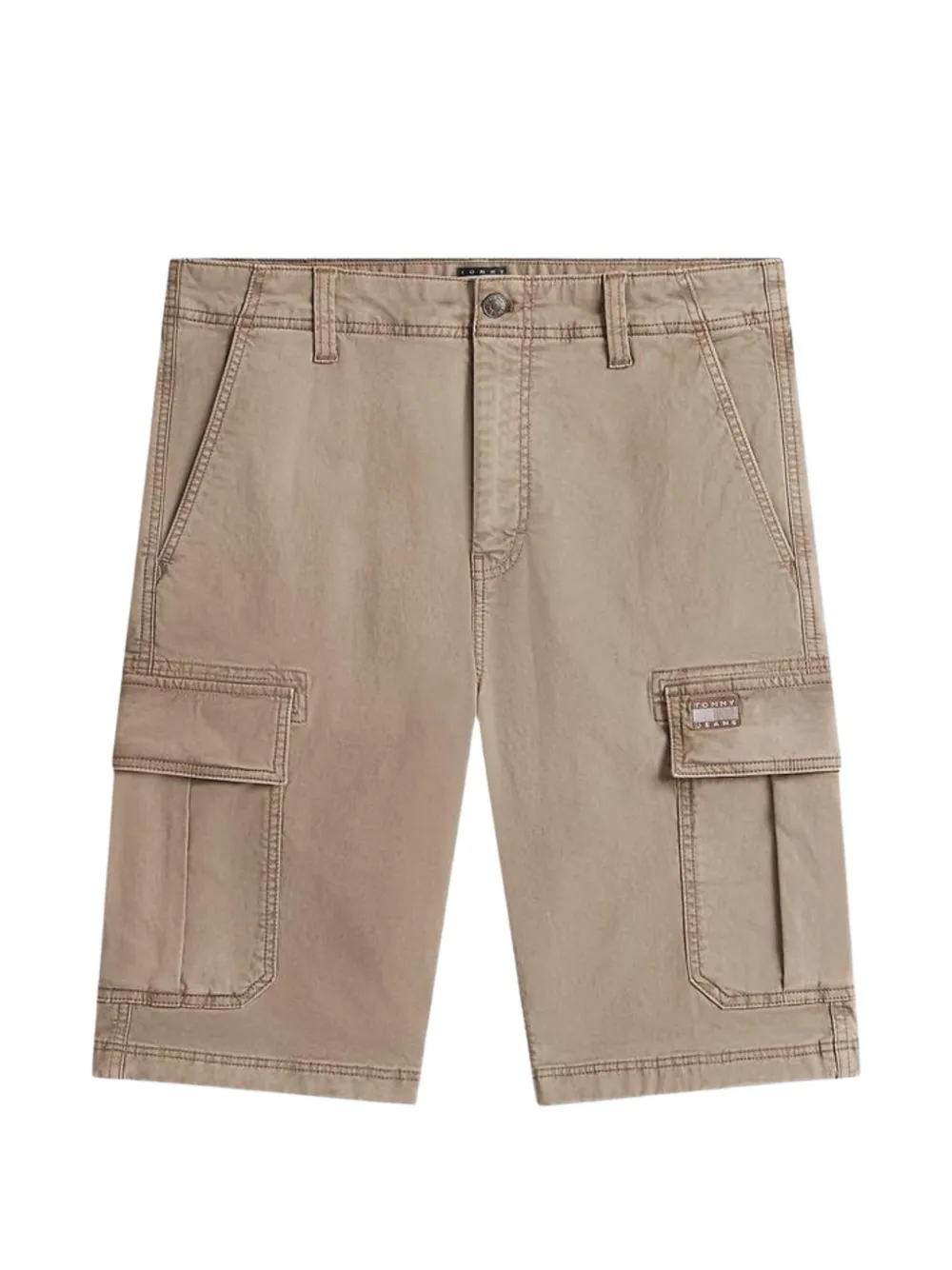 Tommy Jeans Otis recycled-cotton cargo shorts - Nude