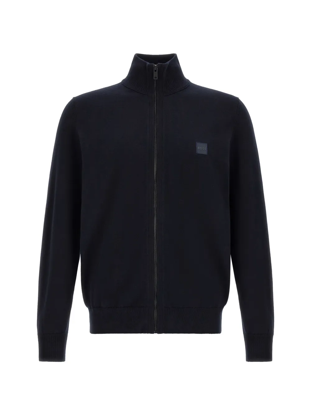 BOSS Cardigan con applicazione logo - Blu