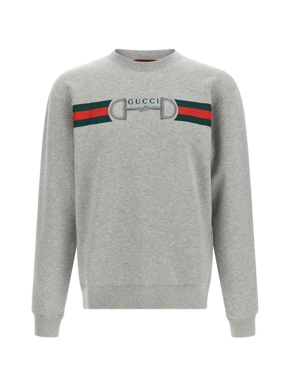 Gucci Horsebit Web-stripe sweater Grijs