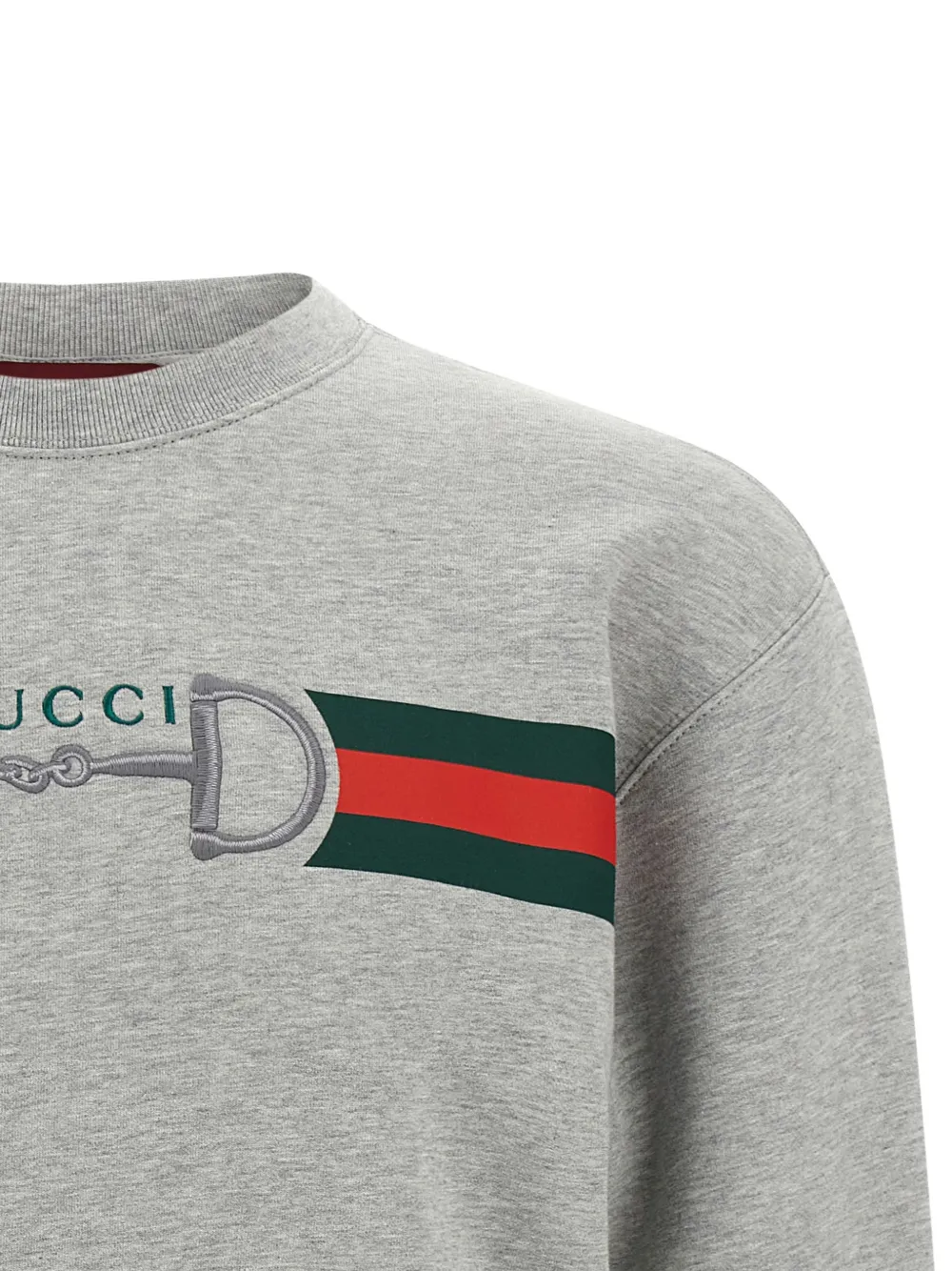 Gucci Horsebit Web-stripe sweater Grijs