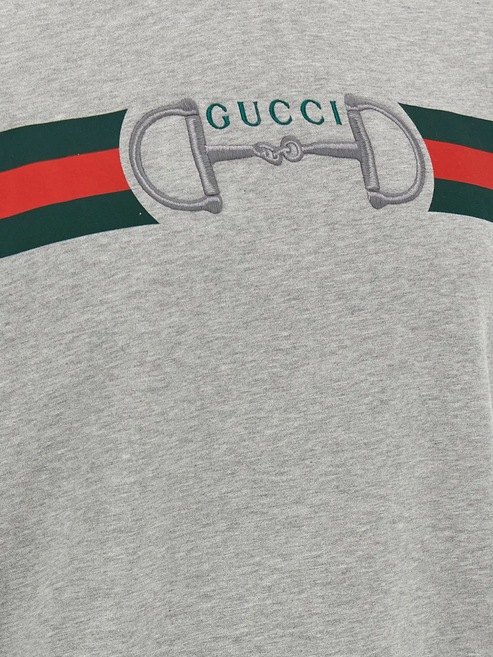 Gucci Horsebit Web-stripe sweater Grijs