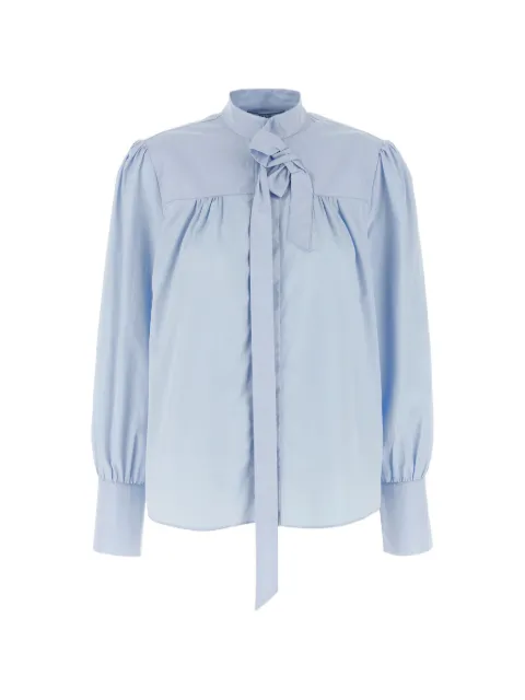 Prada blouse froncée à col noué