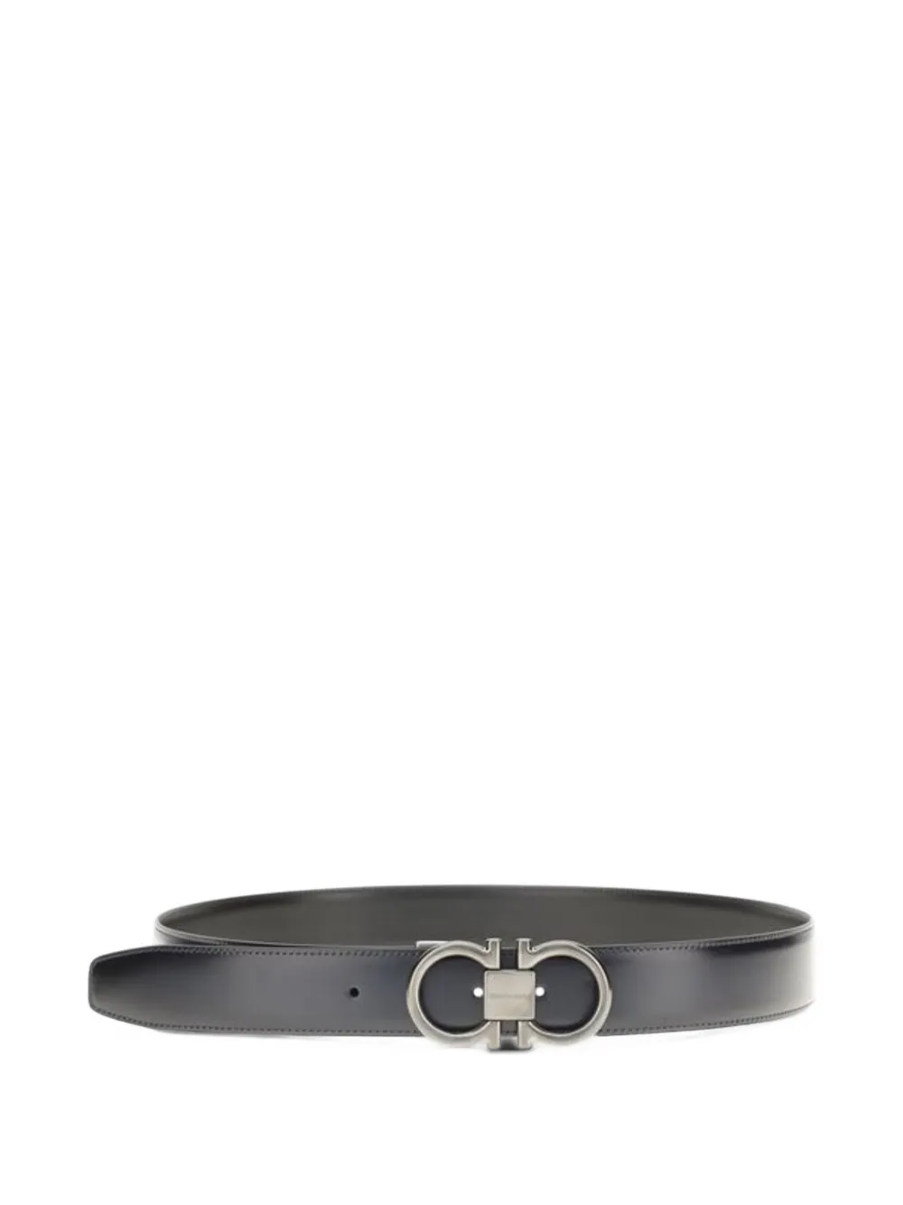 Ferragamo Gancini buckle leather belt - Blu