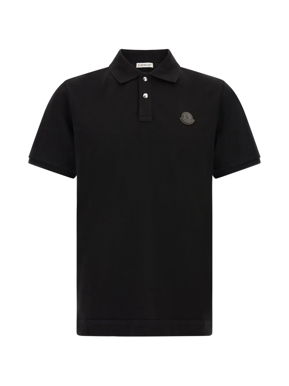 Moncler 标贴polo衫 | 黑色 | Image 1