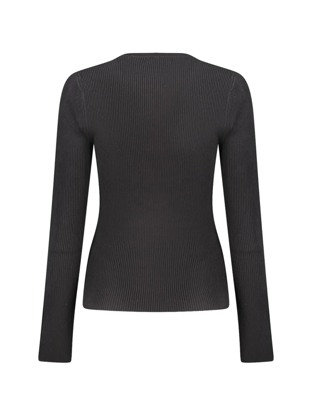 GUESS USA ribbed-knit button-cuff sweater Zwart