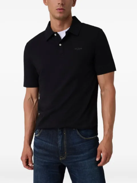 GUESS USA Black Cotton Men's Polo