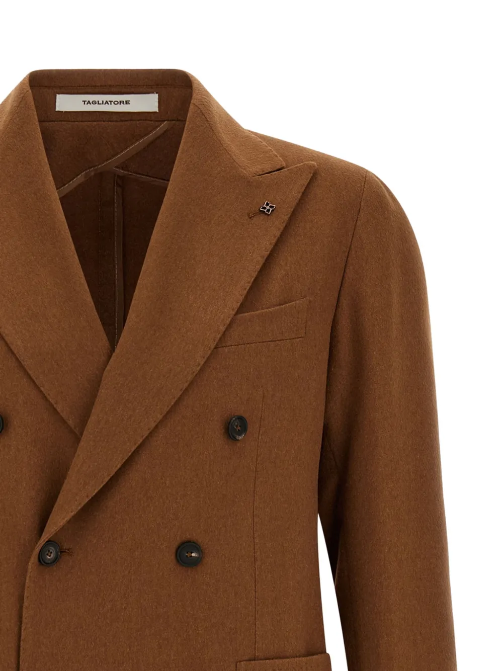 Tagliatore Blazer met dubbele rij knopen en kamelenhaar Bruin