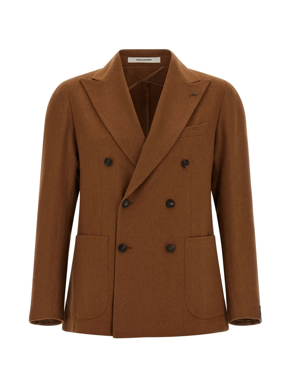 Tagliatore Blazer met dubbele rij knopen en kamelenhaar Bruin