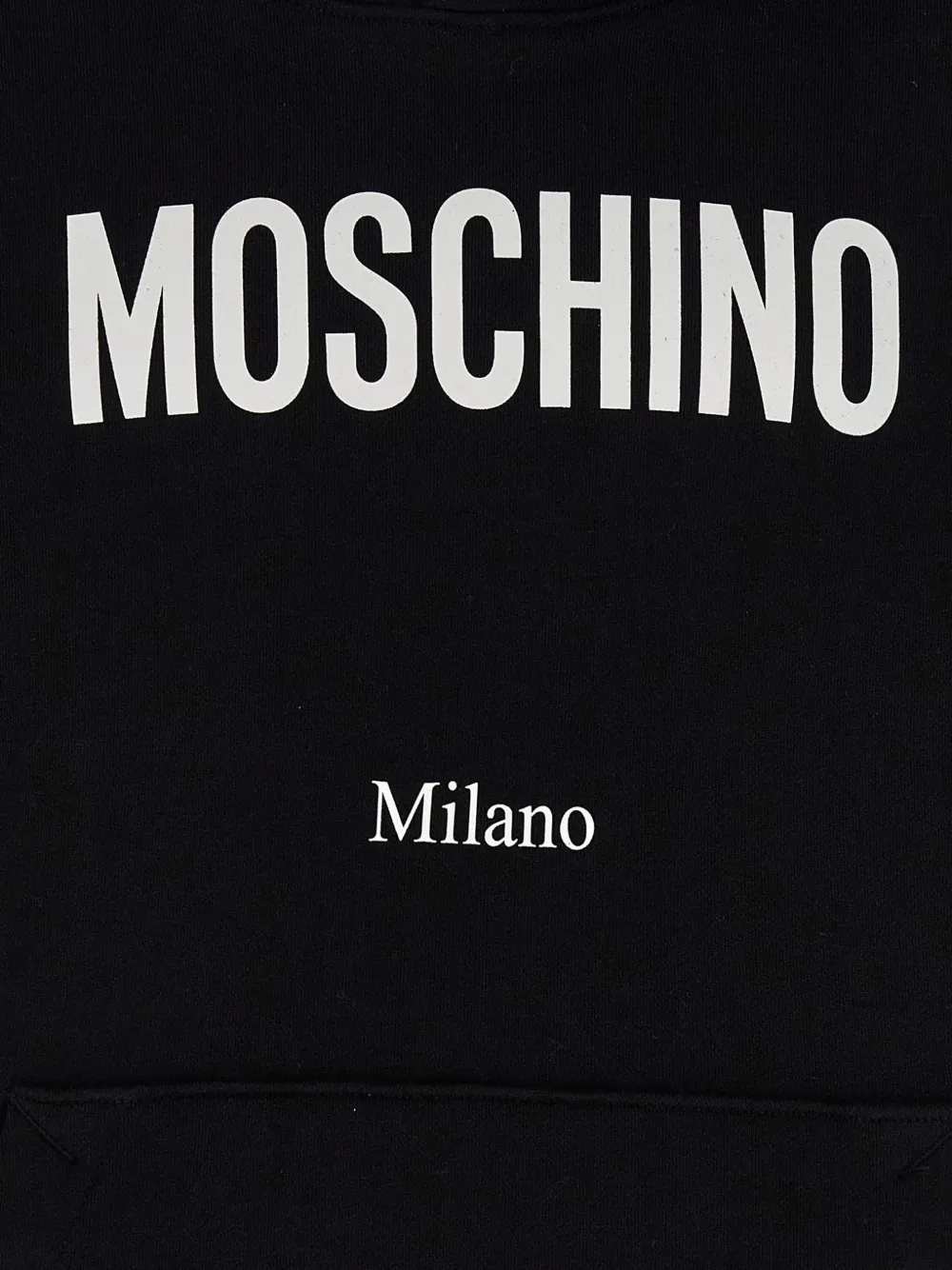 Moschino Katoenen hoodie met logoprint Zwart