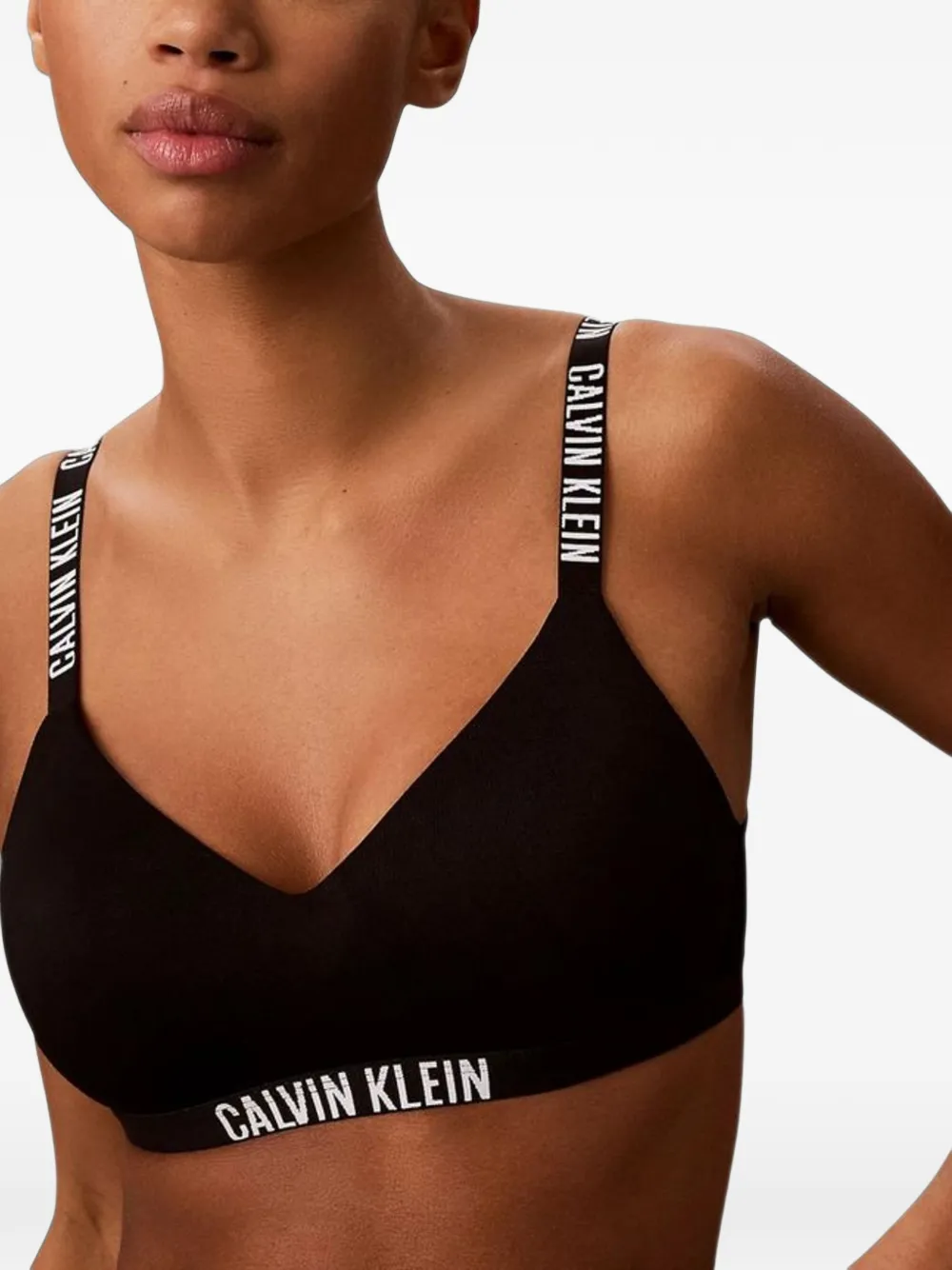 Calvin Klein Underwear logo-tape bralette - Schwarz