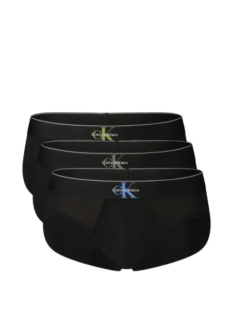 Calvin Klein logo-print cotton briefs (set of three)
