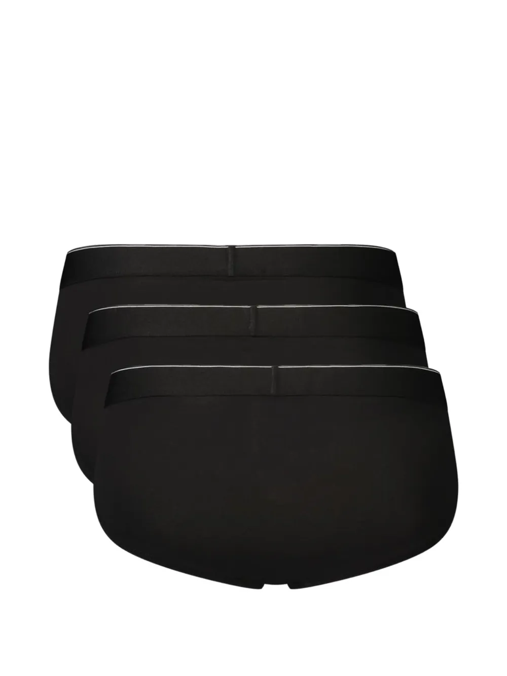 Calvin Klein Drie katoenen slips met logo-print Zwart