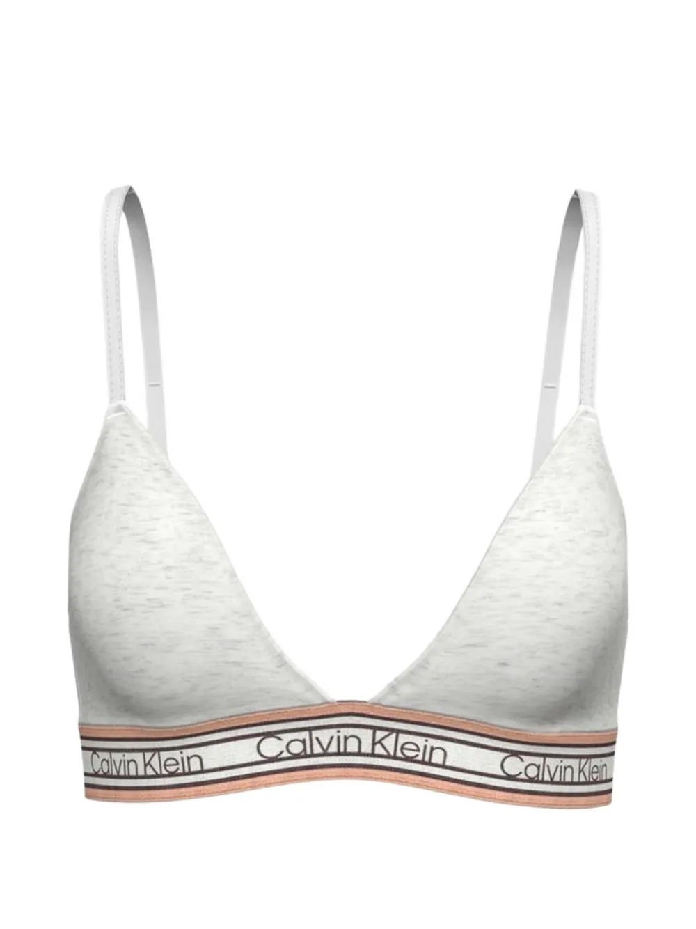 Calvin Klein Underwear logo-tape triangle bralette - Grau