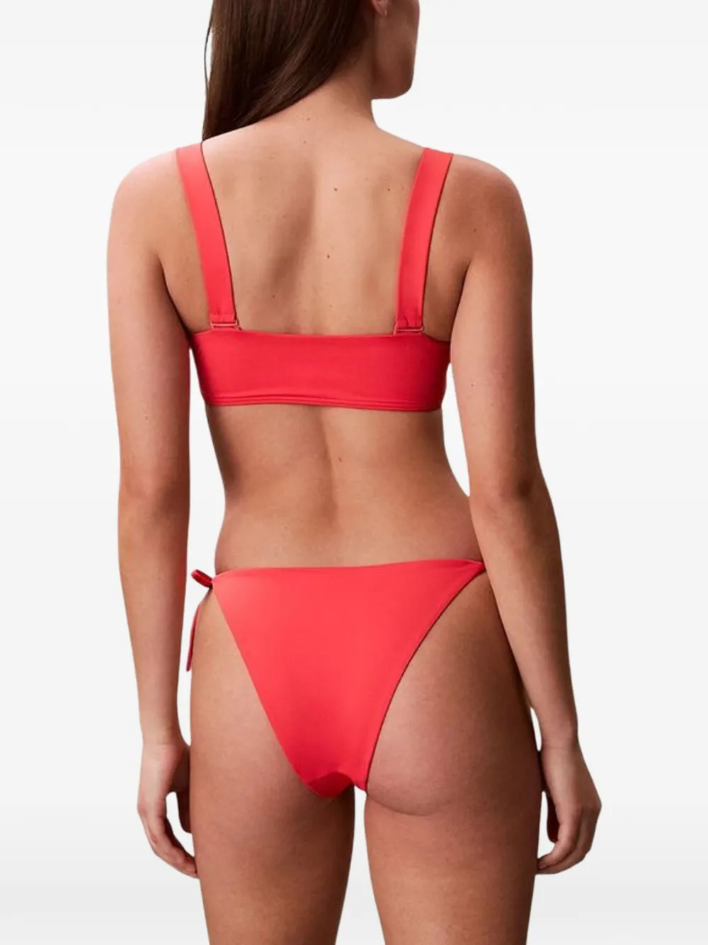 Calvin Klein Jeans logo-print side-tie bikini bottoms Roze