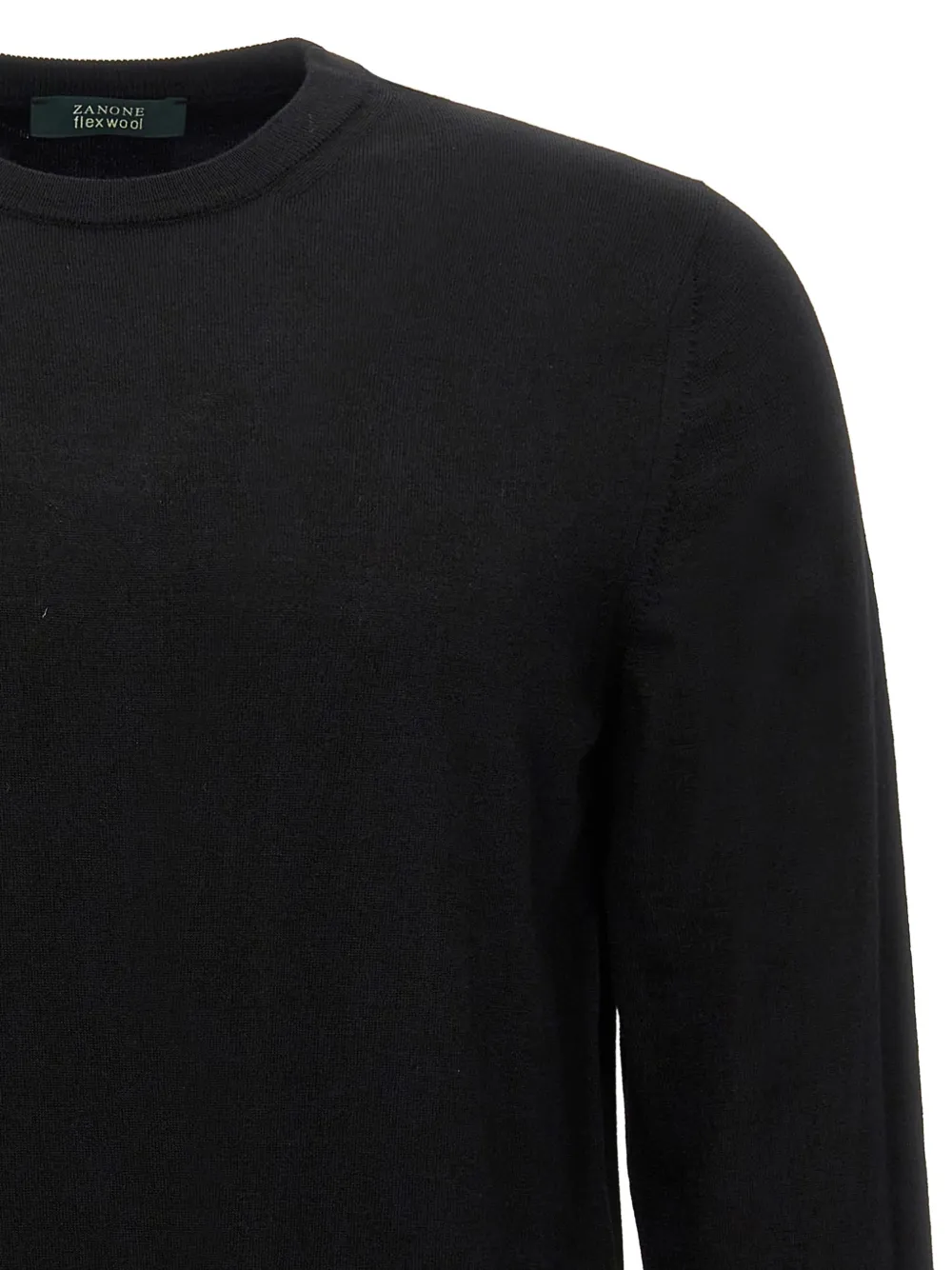 Zanone Flexwool crew-neck sweater Zwart