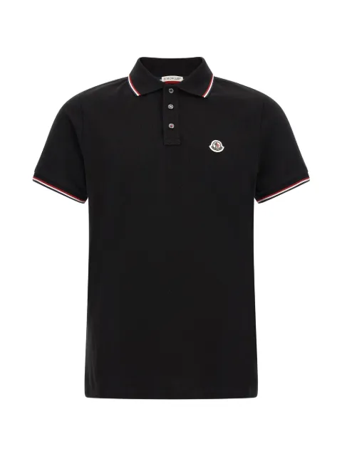 Moncler playera tipo polo con parche del logo