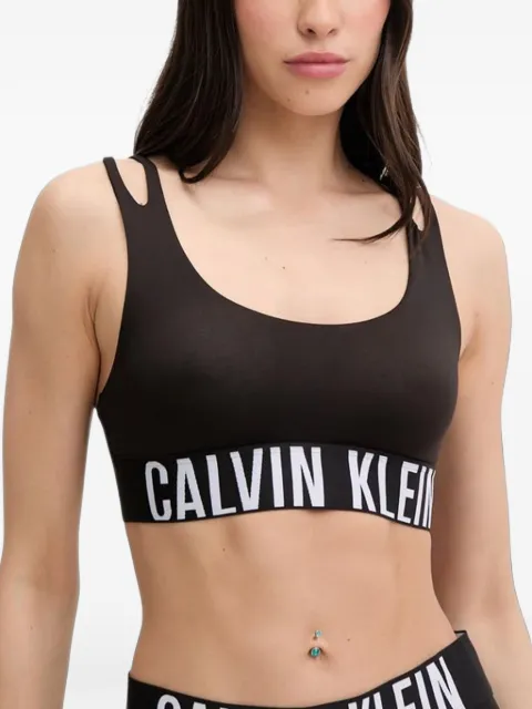 Calvin Klein Underwear logo-tape scoop-neck bralette