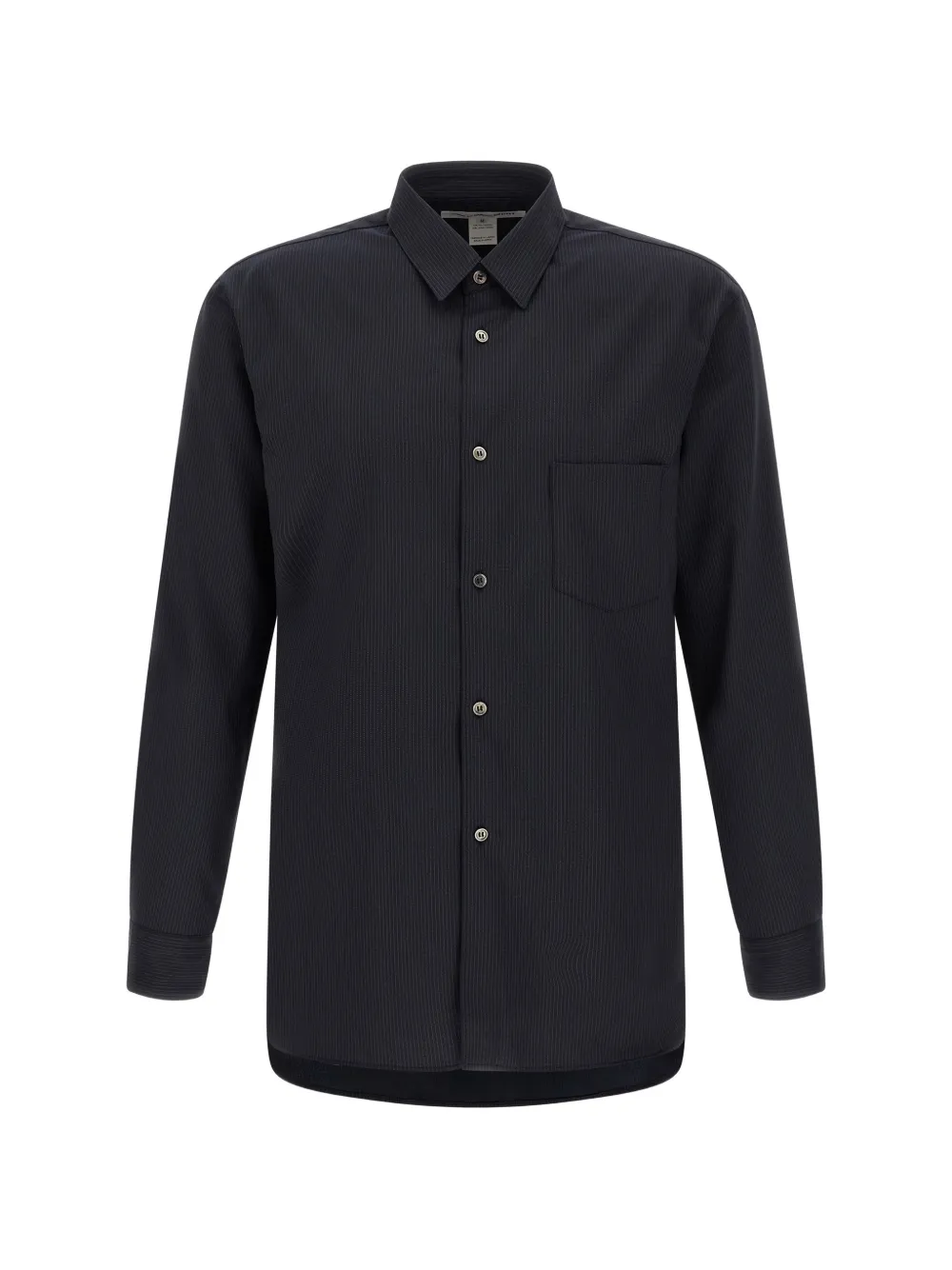 Comme Des Garçons pinstripe-pattern chest-pocket shirt - Blu