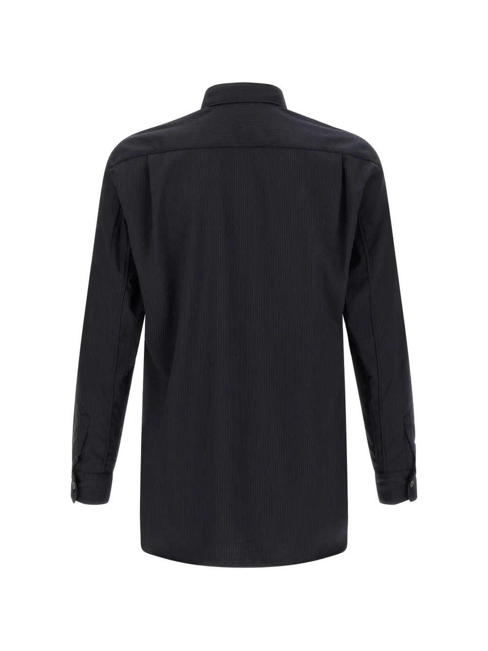 Comme Des Garçons pinstripe-pattern chest-pocket shirt Blauw