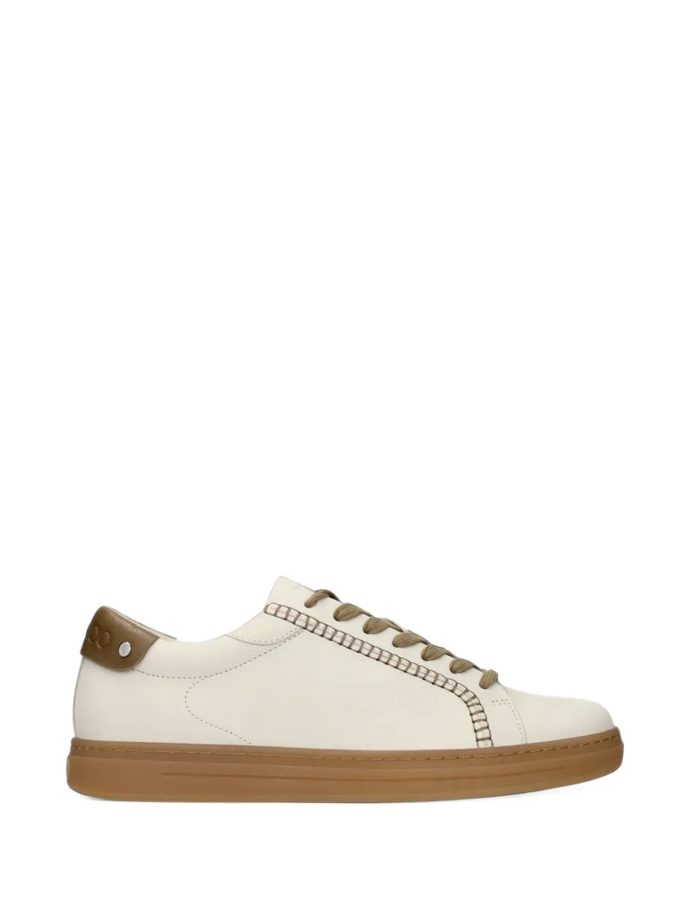 Jimmy Choo Rome whipstitch-trim sneakers - Toni neutri