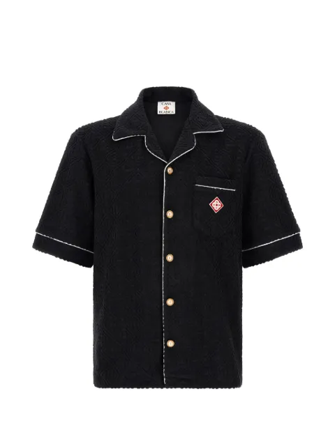 Casablanca logo-jacquard terry-cloth shirt