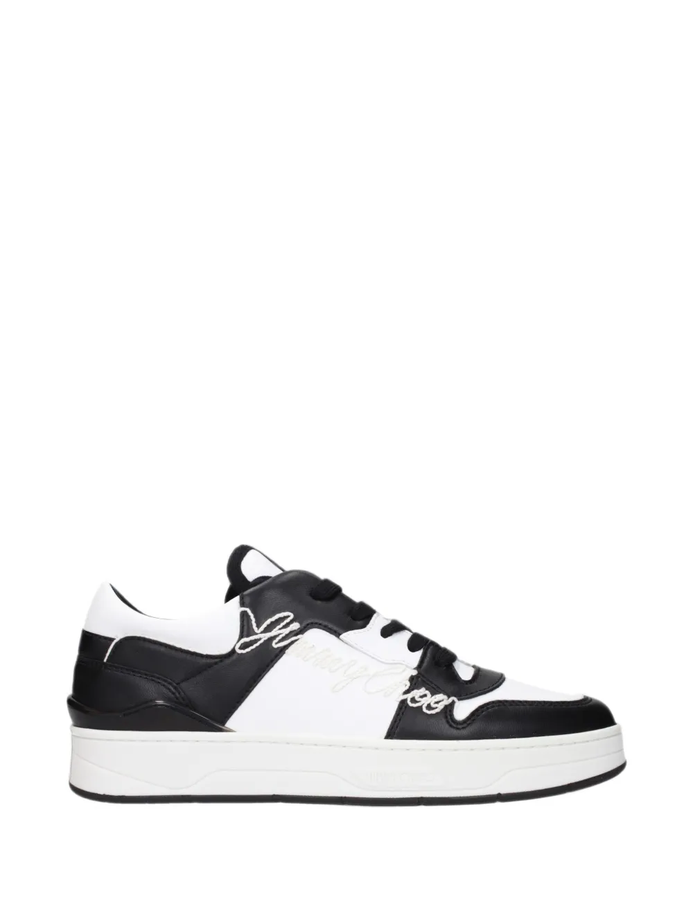 Jimmy Choo logo-embroidered panelled sneakers - Nero