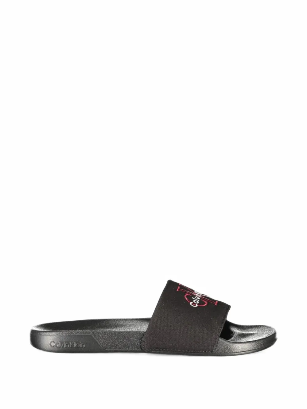 Calvin Klein logo-print slides - Schwarz