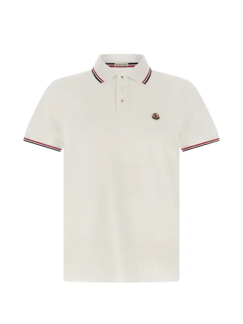 Moncler logo-patch tipped polo shirt