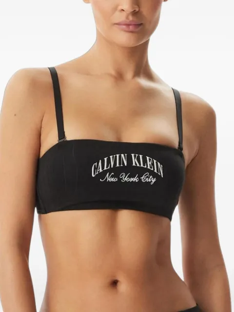 Calvin Klein Underwear Heritage logo-embroidered ribbed bra