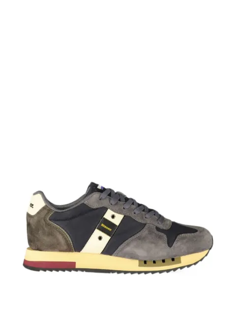 Blauer Queens suede-panelled sneakers