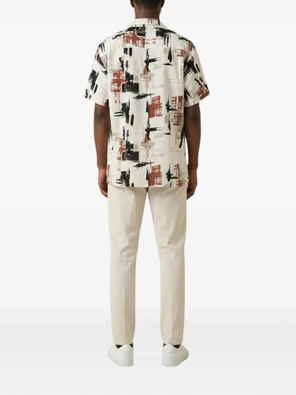 Antony Morato abstract-print short-sleeve shirt Beige