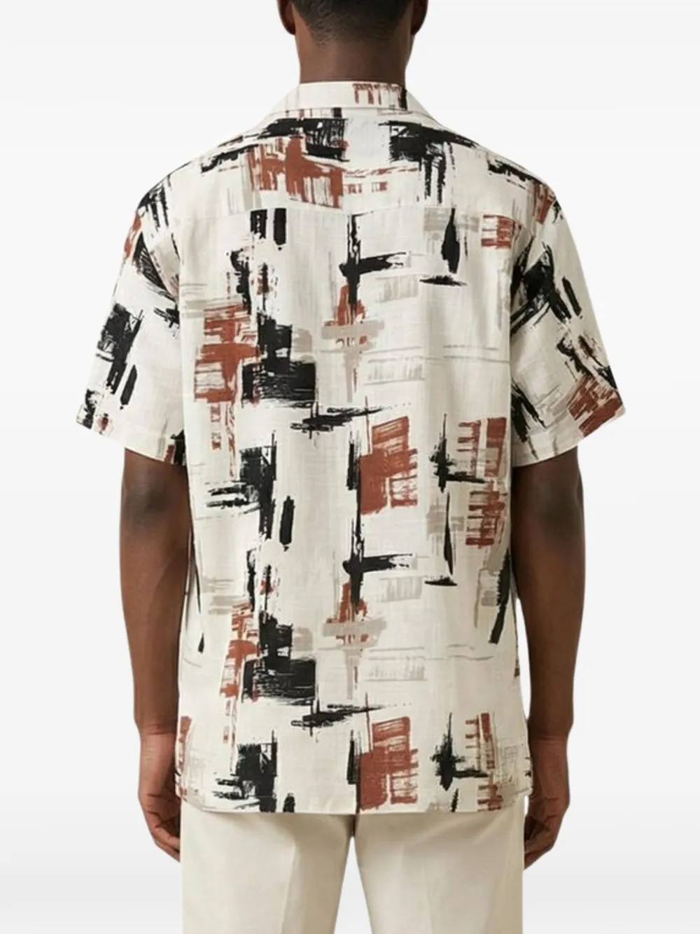 Antony Morato abstract-print short-sleeve shirt Beige