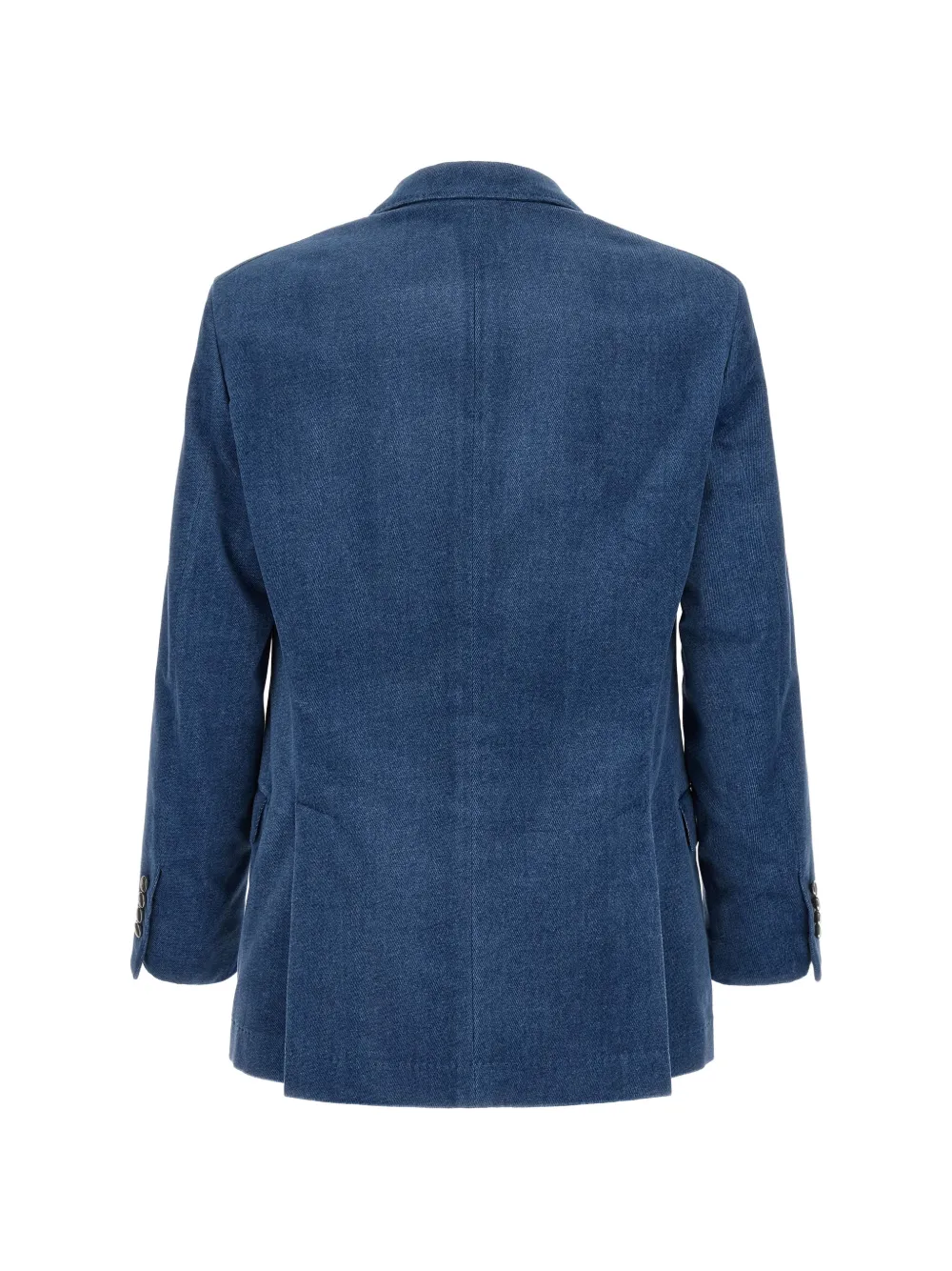 Brunello Cucinelli Katoenen blazer met puntige revers Blauw