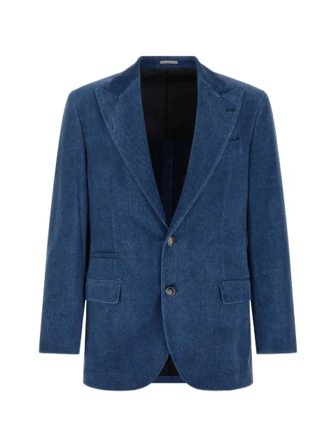 Brunello Cucinelli peak-lapel cotton blazer