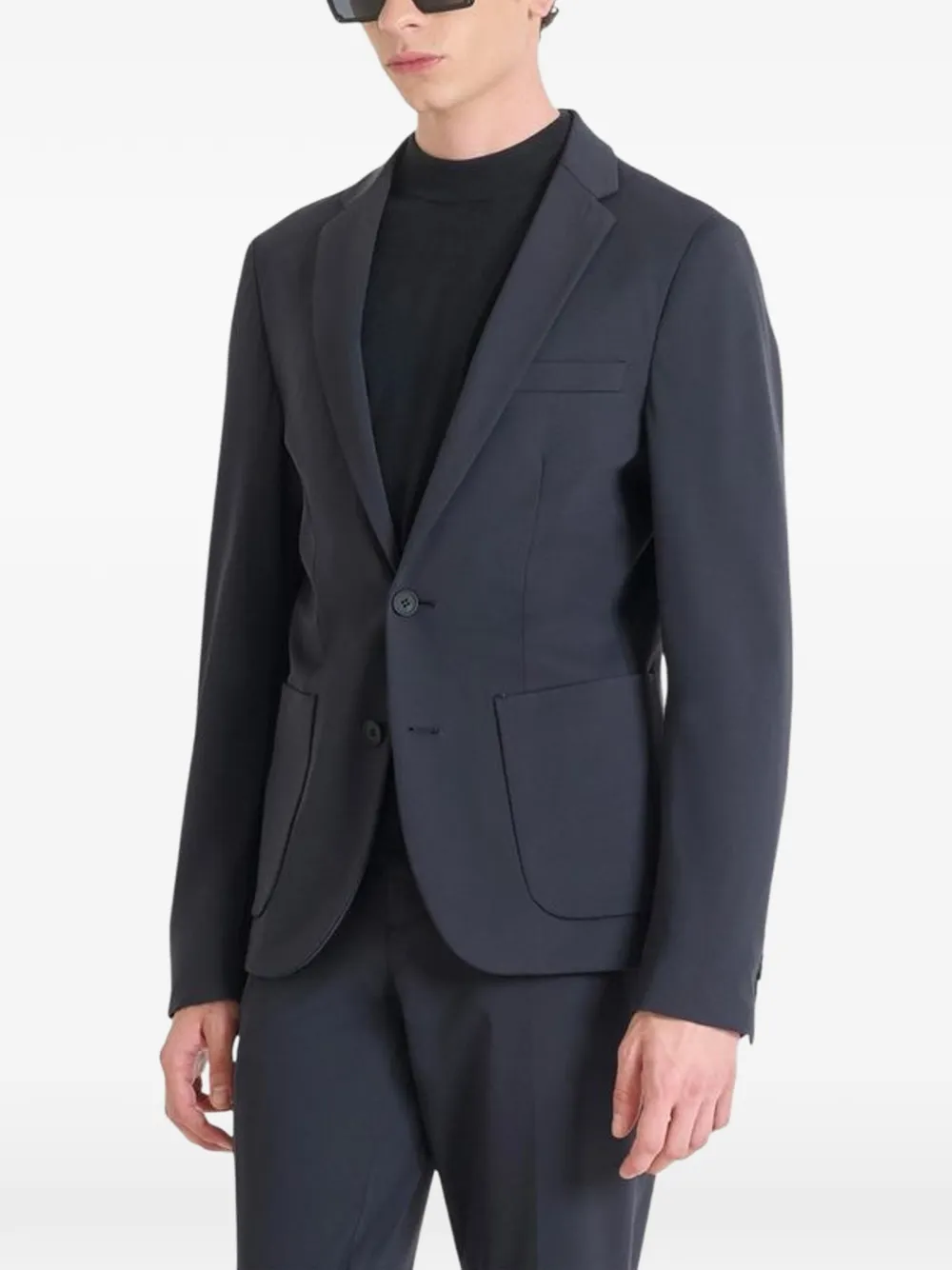 Antony Morato notched-lapels single-breasted blazer Blauw