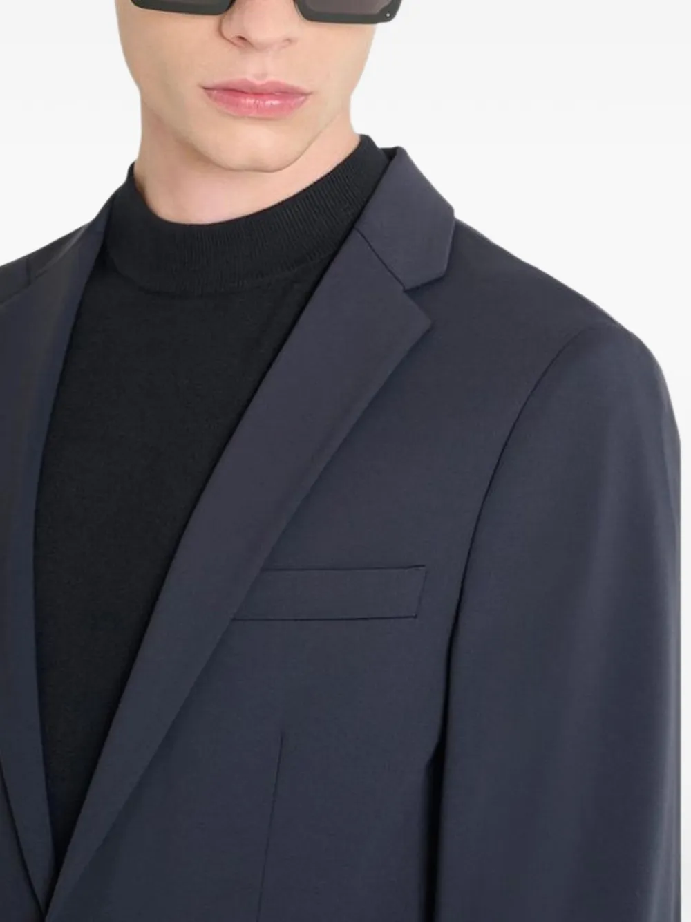 Antony Morato notched-lapels single-breasted blazer Blauw