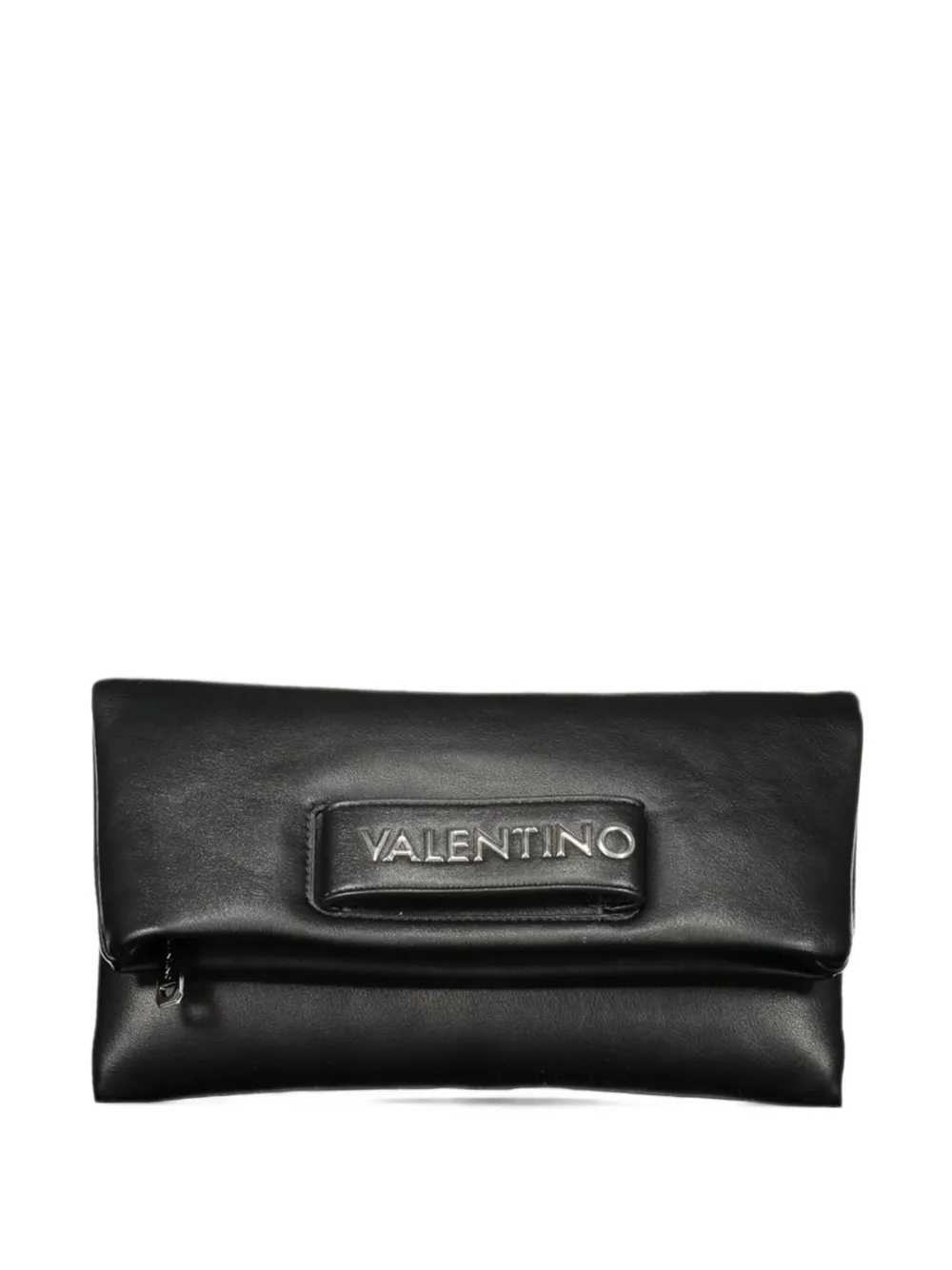 MARIO VALENTINO logo-plaque foldover shoulder bag - Nero