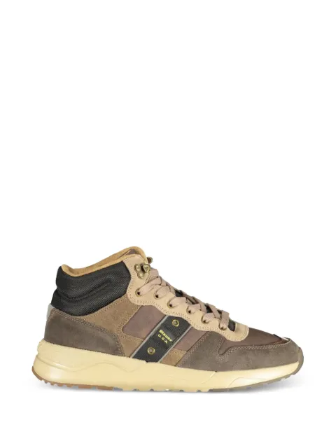 Blauer panelled high-top sneakers